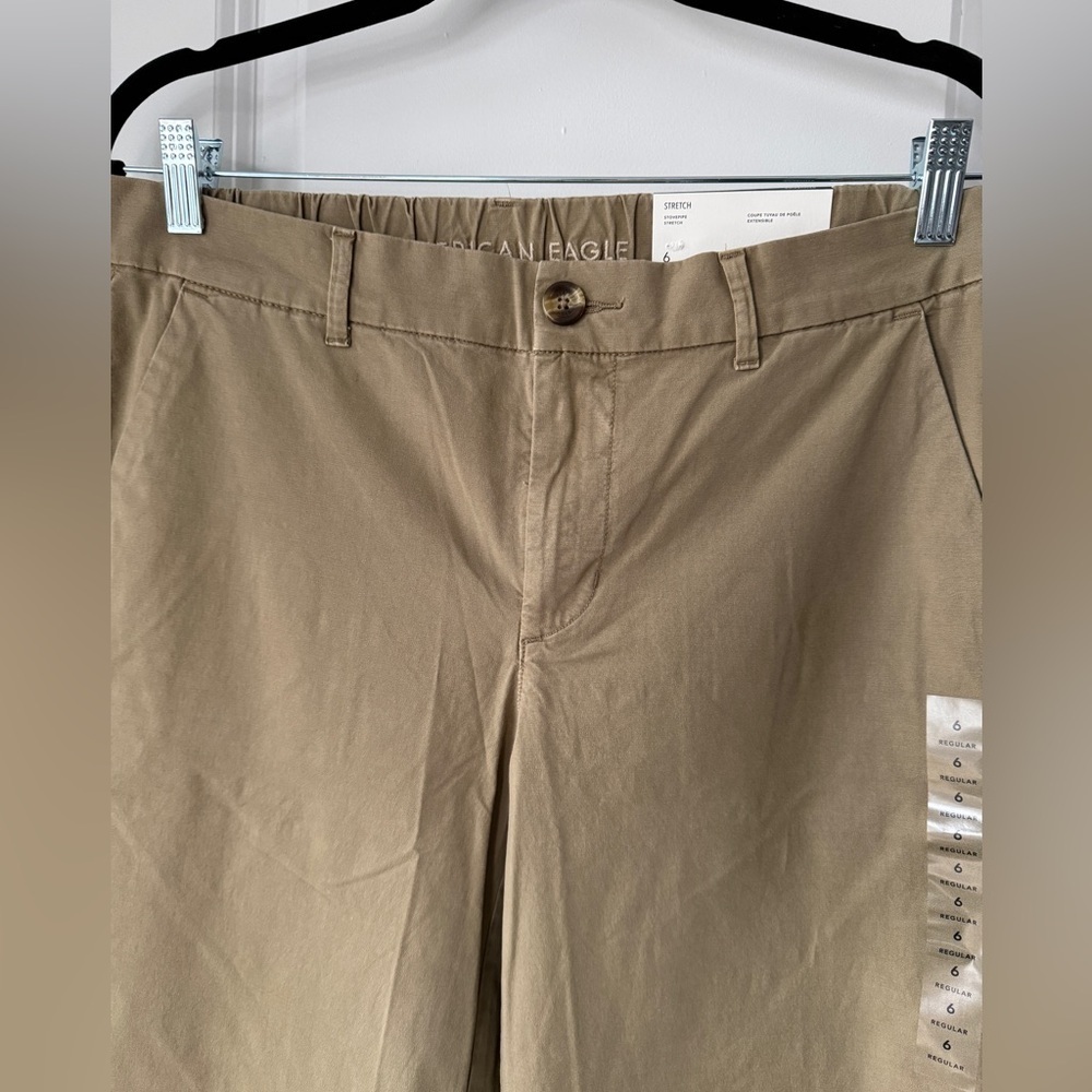 American Eagle Outfitters Women's Tan Stovepipe Trousers - Picture 2 of 6
